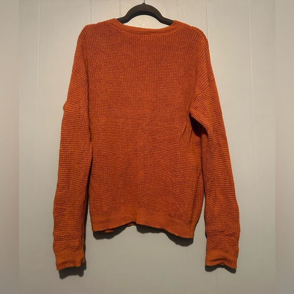 Aritzia Wilfred Merino Wool Orange Women’s Size Large Orange Knit Sweater - Picture 3 of 8